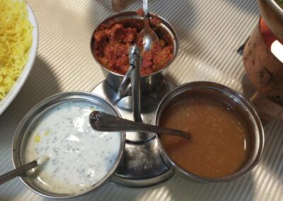 Bombay am Domplatz - die typischen Saucen zum Essen