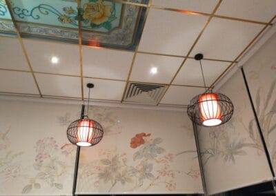 Restaurant Pavillon - geschmackvolle Wand- und Deckengestaltung