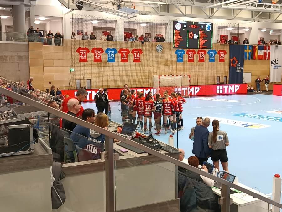 Thüringer HC - kurze Pause während der Spielzeit